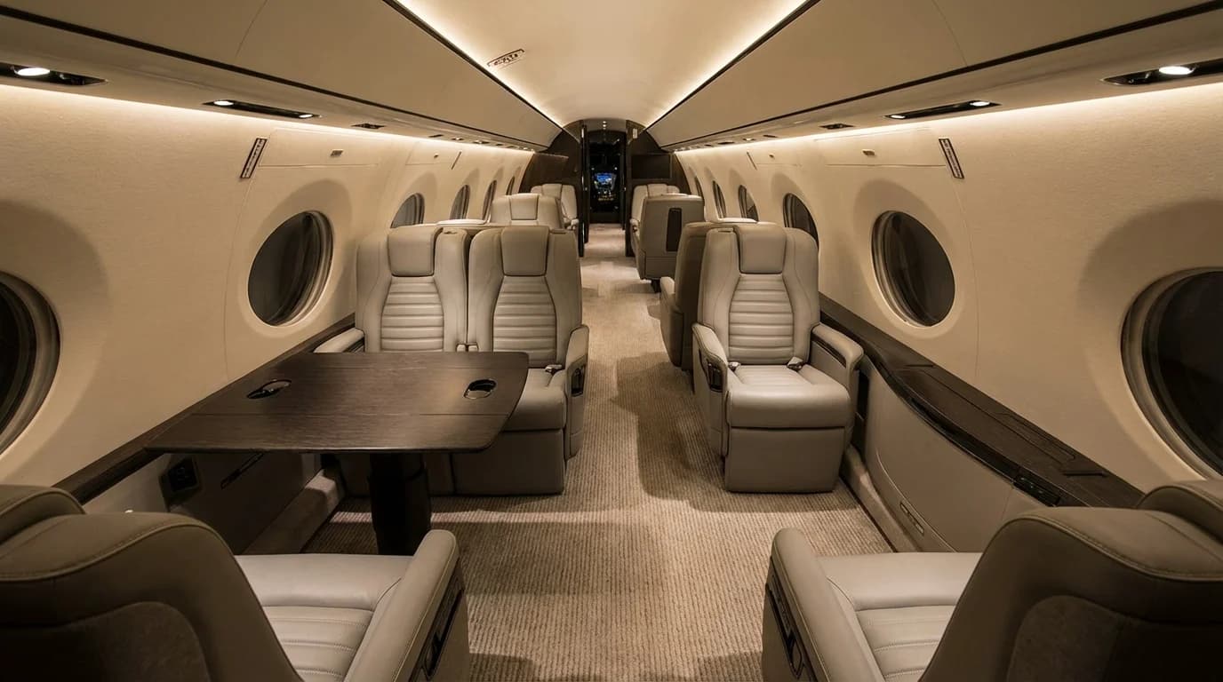 Gulfstream G700 ultra-long-range jet cabin interior