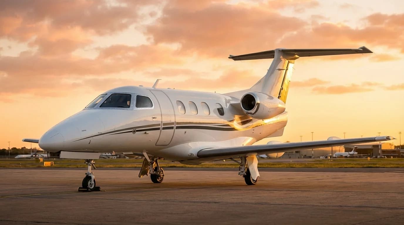 Embraer Phenom 100 exterior on the ramp